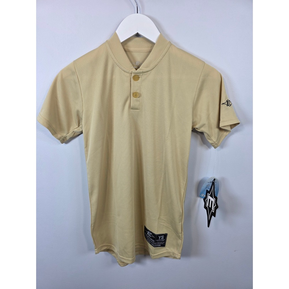 Easton Youth Small Bio-Dri Baseball Jersey Team Collection Henley Shirt YS NEW